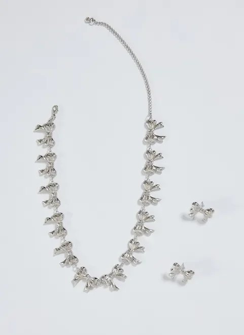 conjunto colar e brinco laços conjunto colar e brinco laços