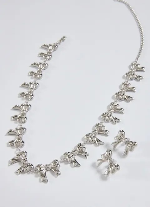 conjunto colar e brinco laços conjunto colar e brinco laços