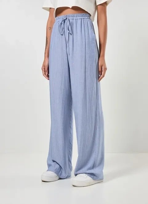 calça pantalona azul estilo pijama calça pantalona azul estilo pijama