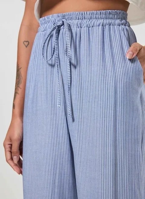 calça pantalona azul estilo pijama calça pantalona azul estilo pijama