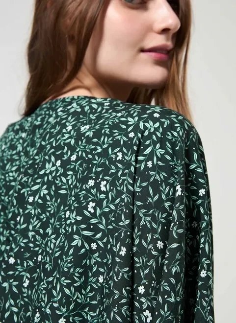 kimono alongado verde estampado kimono alongado verde estampado