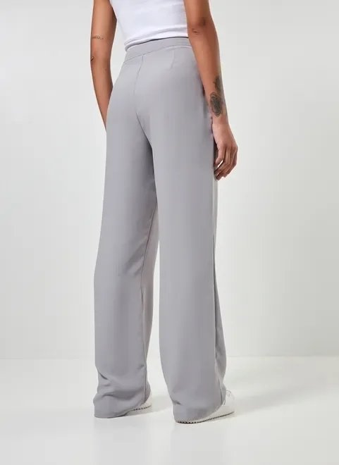 calça reta de alfaiataria cinza calça reta de alfaiataria cinza