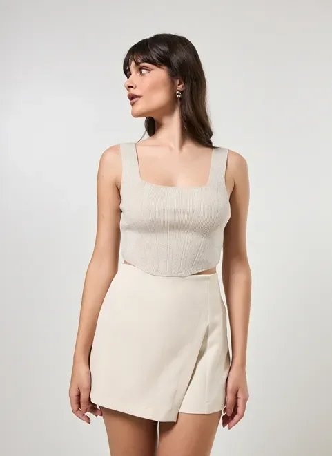 corselet em tricô com brilho corselet em tricô com brilho