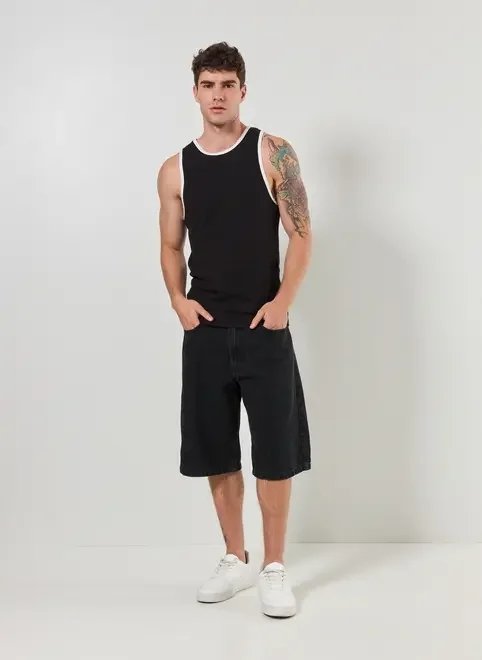 regata em ribana detalhes contrastantes regata em ribana detalhes contrastantes