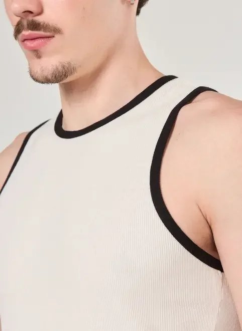 regata em ribana detalhes contrastantes regata em ribana detalhes contrastantes