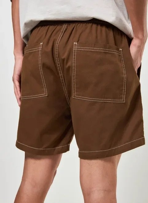 bermuda short em sarja marrom bermuda short em sarja marrom