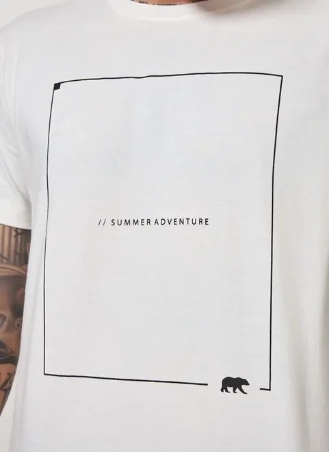 camiseta off-white urso minimalista camiseta off-white urso minimalista