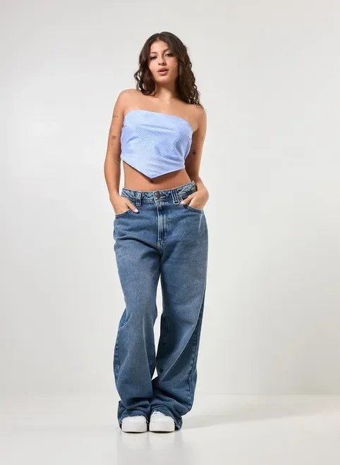 calça wide leg jeans estrelas calça wide leg jeans estrelas