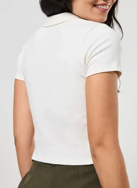 blusa polo justinha branca blusa polo justinha branca