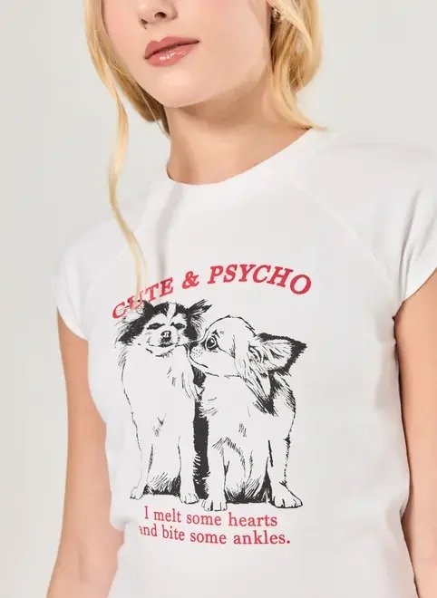 blusa mini tee branca chihuahuas blusa mini tee branca chihuahuas