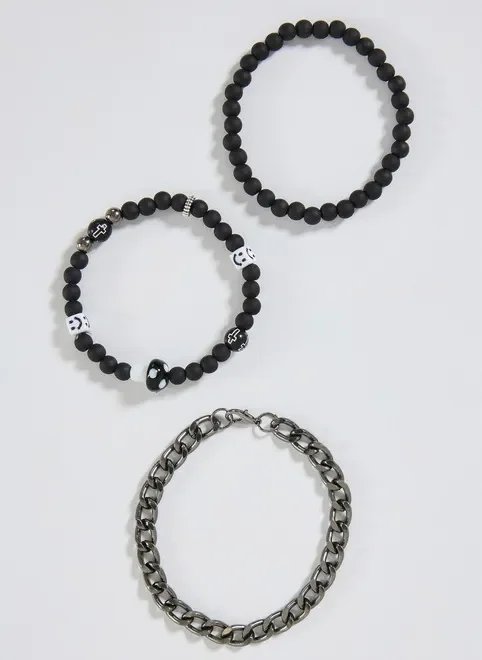 kit pulseiras pretas smile kit pulseiras pretas smile