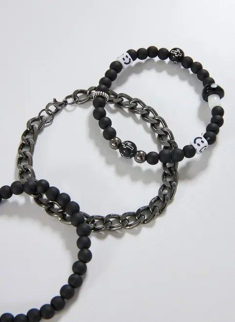kit pulseiras pretas smile kit pulseiras pretas smile