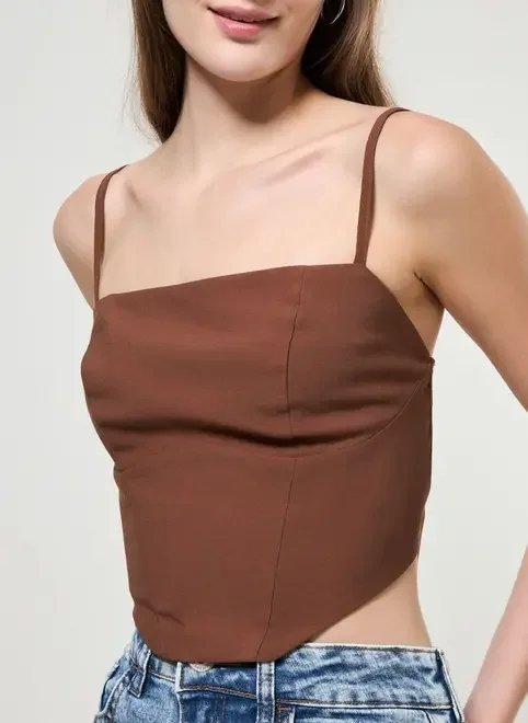 corselet marrom com amarração corselet marrom com amarração