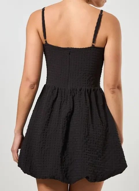 vestido balonê curto preto vestido balonê curto preto