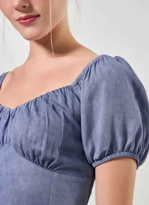 vestido curto romântico azul vestido curto romântico azul