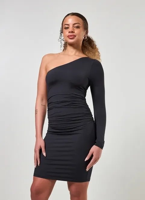 vestido em poliamida manga única vestido em poliamida manga única