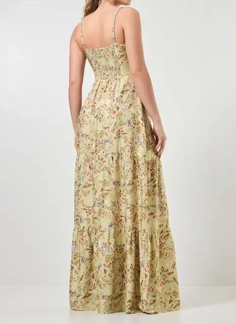 vestido longo verde estampa mística vestido longo verde estampa mística