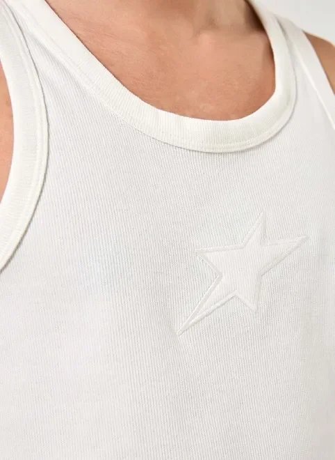 regata slim em ribana estrela regata slim em ribana estrela