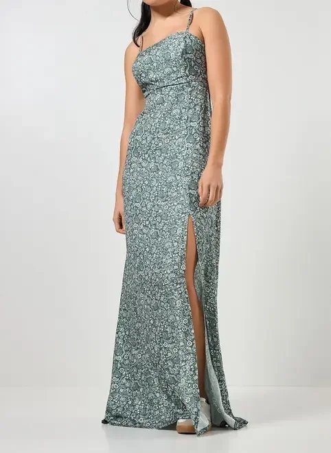 vestido longo verde estampado vestido longo verde estampado