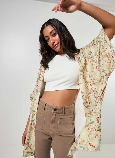 kimono verde estampa mística kimono verde estampa mística