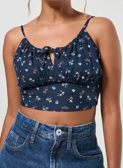 cropped alcinha azul marinho cropped alcinha azul marinho