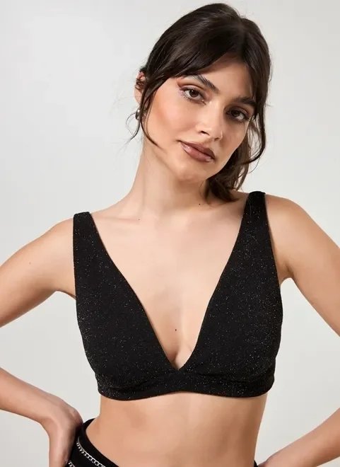 top preto com brilho top preto com brilho