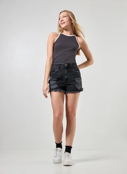 blusa halter detalhe contrastante blusa halter detalhe contrastante