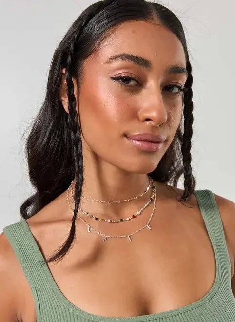 conjunto 3 colares love prateado conjunto 3 colares love prateado