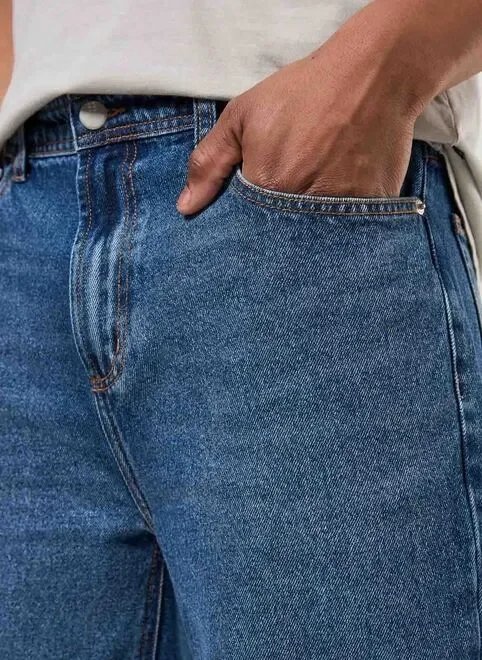 calça jeans escura relaxed calça jeans escura relaxed