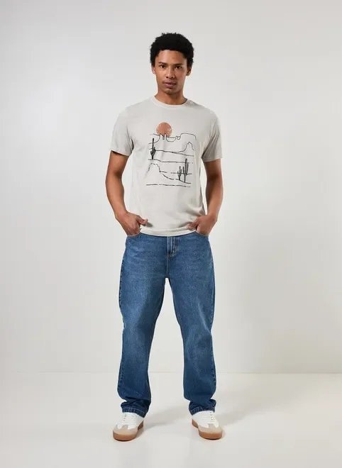 calça jeans escura relaxed calça jeans escura relaxed