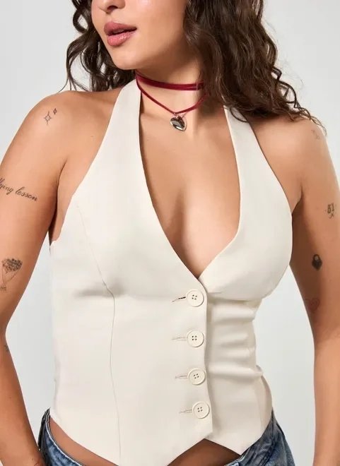 colete alfaiataria frente única colete alfaiataria frente única