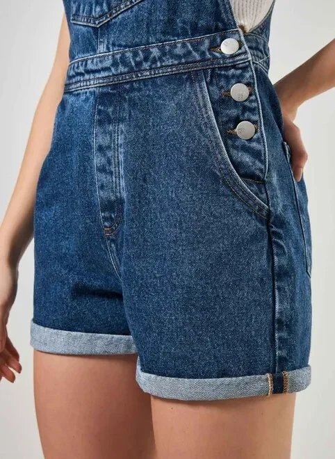 macacão curto jeans macacão curto jeans