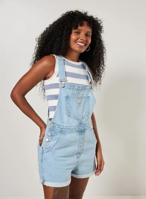 macacão curto jeans macacão curto jeans