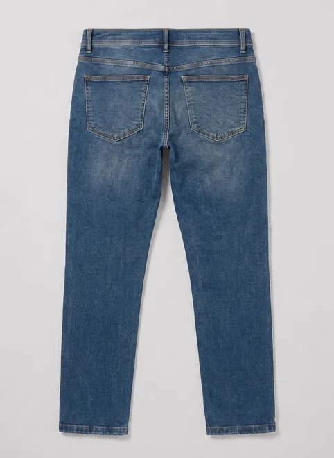 calça slim em jeans escuro calça slim em jeans escuro
