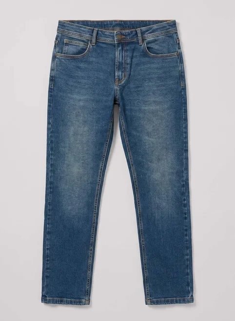 calça slim em jeans escuro calça slim em jeans escuro