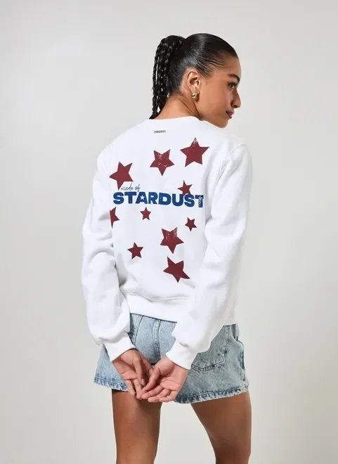 moletom off-white estrelinhas moletom off-white estrelinhas