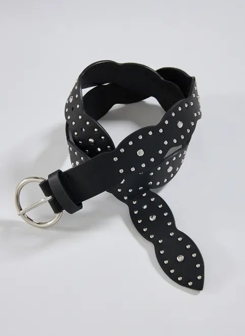 cinto preto boho em poliuretano cinto preto boho em poliuretano