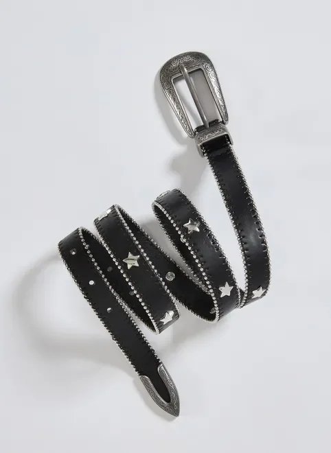 cinto western preto com estrelas cinto western preto com estrelas