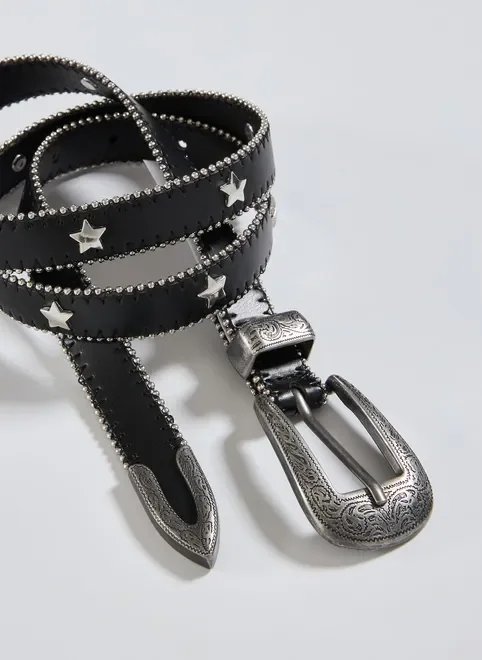 cinto western preto com estrelas cinto western preto com estrelas