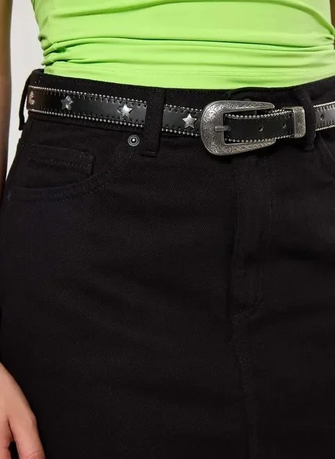 cinto western preto com estrelas cinto western preto com estrelas