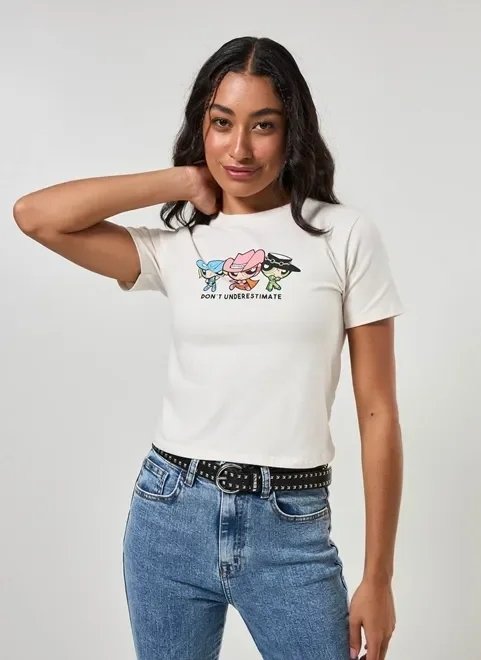 blusa mini tee meninas superpoderosas blusa mini tee meninas superpoderosas