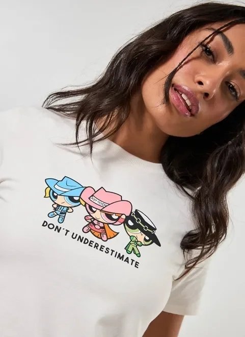 blusa mini tee meninas superpoderosas blusa mini tee meninas superpoderosas