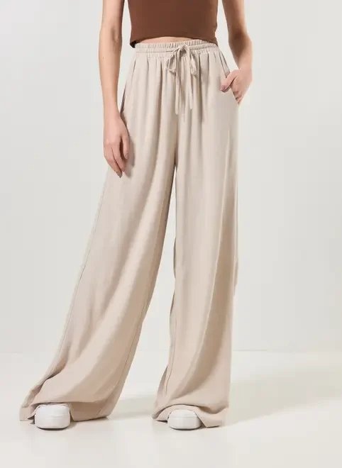 calça pantalona linho areia calça pantalona linho areia