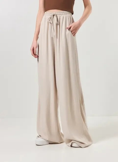 calça pantalona linho areia calça pantalona linho areia