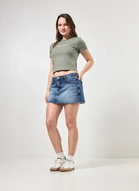 blusa mini tee verde bad days blusa mini tee verde bad days