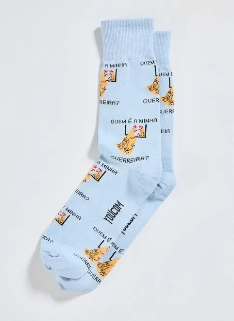 meia azul galinha guerreira meia azul galinha guerreira