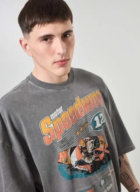 camiseta oversized cropped estonada racer camiseta oversized cropped estonada racer