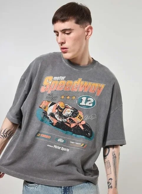 camiseta oversized cropped estonada racer camiseta oversized cropped estonada racer