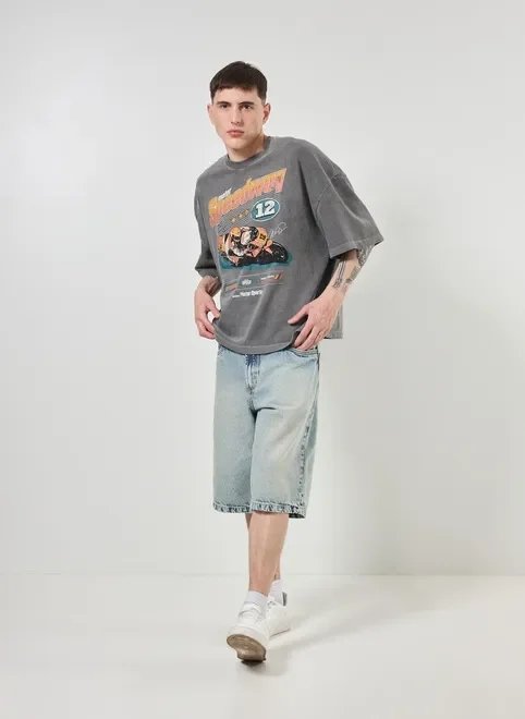 camiseta oversized cropped estonada racer camiseta oversized cropped estonada racer