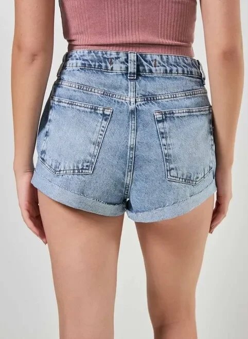 short jeans hot pants barra dobrada short jeans hot pants barra dobrada